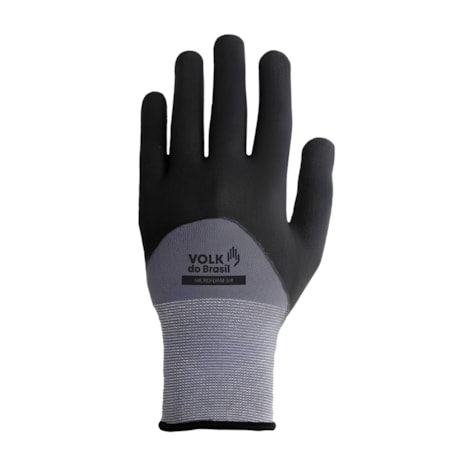 Luva de Segurança Tricotada Nylon Nitrílica Preta e Cinza CA 37168 MICROFOAM 3/4 VOLK-d3c391b1-a011-48a7-abde-383cc2f4c442