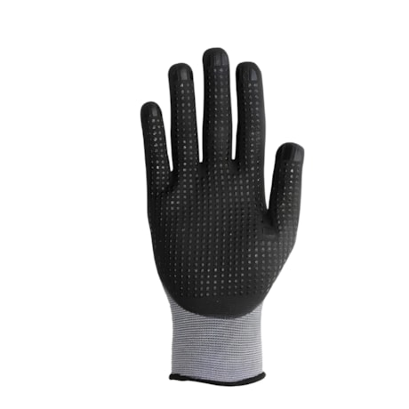 Luva de Segurança Tricotada Nylon Nitrílica Preta e Cinza CA 37168 MICROFOAM 3/4 VOLK-20538916-a45d-432a-85ac-4b3ed7363d00
