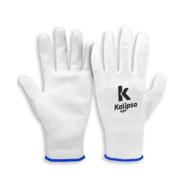 Luva de Segurança Tricotada Nylon Tamanho G CA 15272 PU BRANCA KALIPSO-549c4cec-a80d-4c27-b524-b9f706a29395