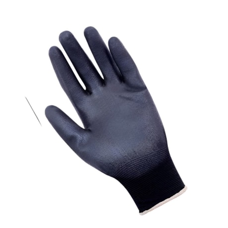 Luva de Segurança Tricotada Poliamida Elastano Revestimento PU Preta CA 30916 TATIL BLACK VOLK-a81899e2-337a-4149-b10a-928edd0edf9a