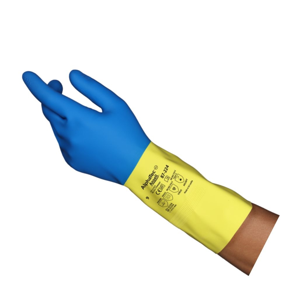Luva Latex Natural Neopreme Flocada CA 12872 87-224 CHEMI PRO