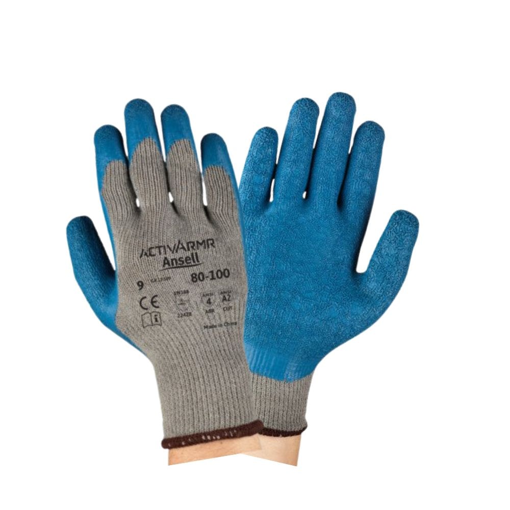 Luva Latex Tricotada de Algodão CA 12509 80-100 ACTIVARMR ANSELL