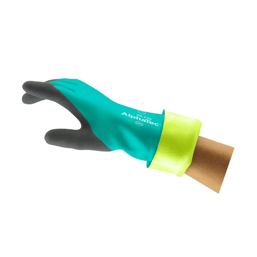 アルビ Luva Nitrílica com Punho Forrado Tamanho 10 58-535B ALPHATEC