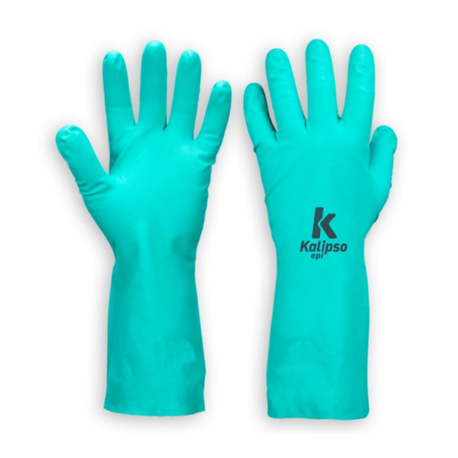Luva Nitrílica de Proteção Verde com Forro Interno CA 11769 NITRILI-KA 10 KALIPSO-622fe8e2-2b63-498e-ac38-8b55f8bebe17