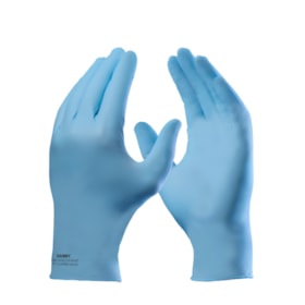Luva Nitrílica Fina 24cm Azul Caixa com 100 Peças CA 42027 DA90112 AZ SENSIFLEX PREMIUM DANNY