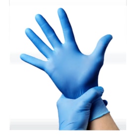 Luva Nitrílica sem Amido (100 unidades) Azul TALGE