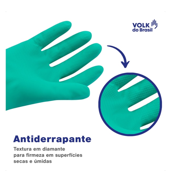 Luva Nitrílica Sem Forro 33cm Verde CA 16314 10.65.010.03 NITRIL S/FORRO VOLK-e0d24b84-2c6e-472f-9619-4ce2789345f3
