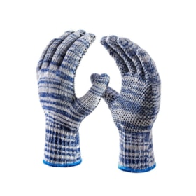 Luva Tricotada Algodão Pigmentada Azul CA 46574 COTTONFLEX DA10350 DANNY