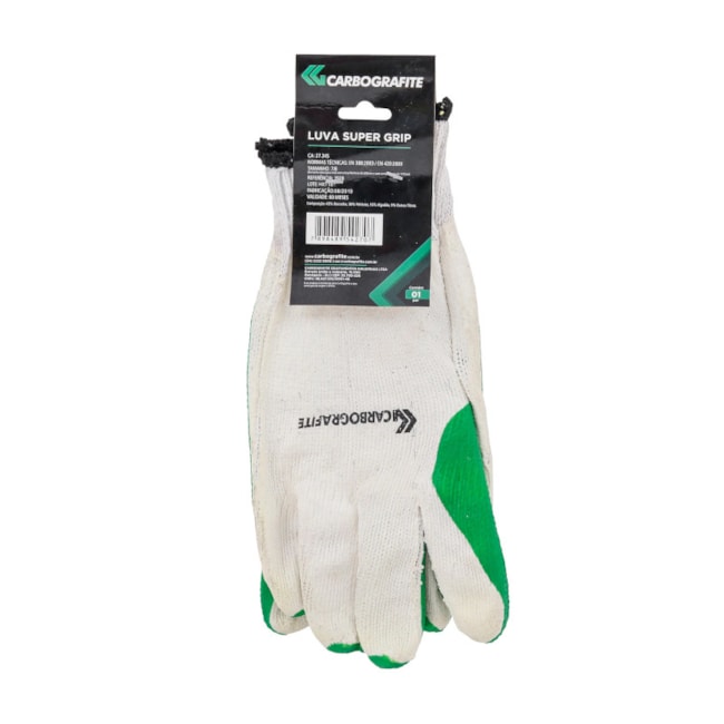 Luva Tricotada com Revestimento de Borracha CA 27345 SUPER GRIP CARBOGRAFITE-79a3fd29-7e50-4a06-b50c-81a249074a43