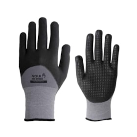 Luva Tricotada de Nylon Revestimento Nitrílico Preto/Cinza CA 37168 MICROFOAM 10.31.471.41 VOLK