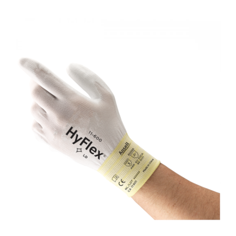 Luva Tricotada em Nylon Antiderrapante Tamanho G Branca CA 17601 11-600 HYFLEX ANSELL-2ee030a7-8993-46d9-b664-a34f3355875d