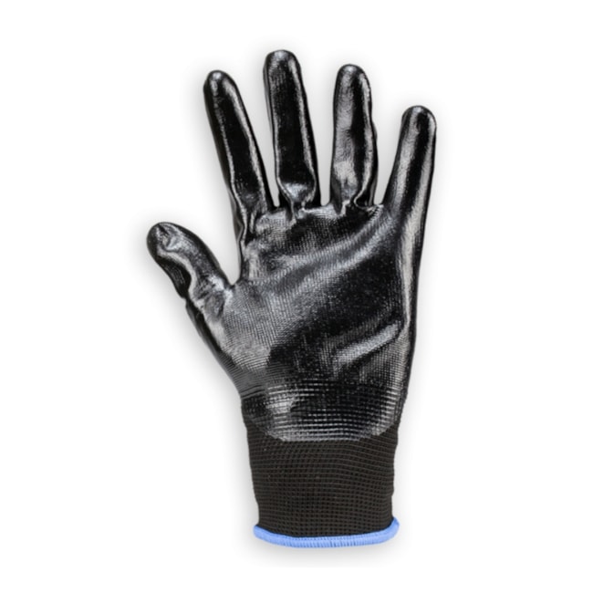 Luva Tricotada em Nylon Revestimento Nitrílico Tamanho M CA 15271 NBR PRETA KALIPSO-d1b2b44b-3b49-4588-86ca-4f8136df5de1