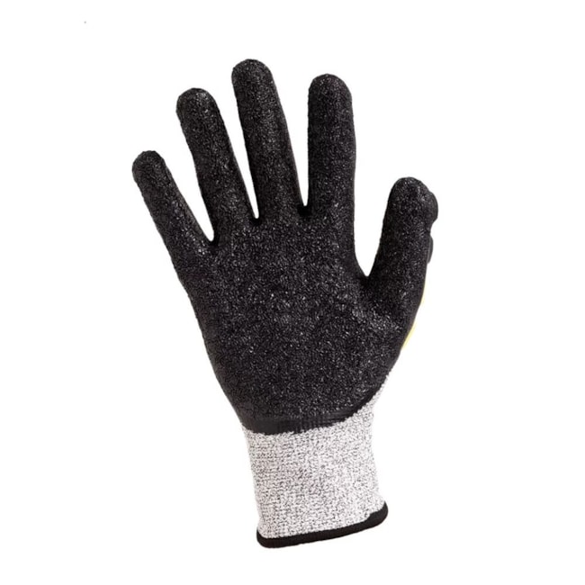Luva Tricotada Poliéster Revestida Látex Corrugado Dorso Emborrachado CA 38654 IMPACTO CUT VOLK-9ac29035-3e26-476f-925b-e870043b022f