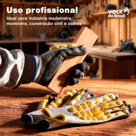 Luva Tricotada Poliéster Revestida Látex Corrugado Dorso Emborrachado CA 38654 IMPACTO CUT VOLK-b18e70fb-86fb-4fd9-a536-f62eb96d5cbc