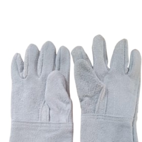Luvas de Raspa Punho Longo 20cm Reforçada CA 10843 1034 SAO MANOEL