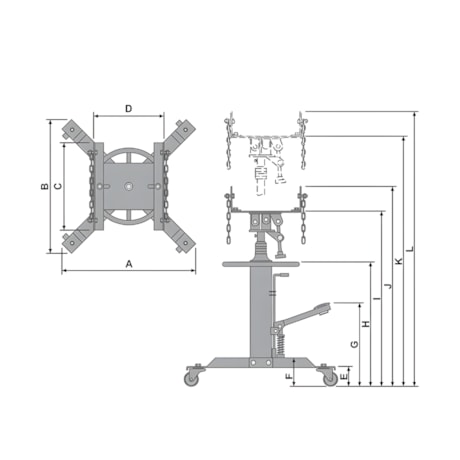 Macaco Cambio Hidráulico Telescópio 600kg Roda Ferro MJ 600 BOVENAU-f6c20222-4491-4e37-a6a4-3f595f272c32