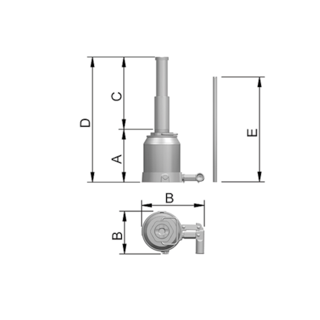 Macaco Hidráulico Garrafa 10 Toneladas 10000 MTO 10 BOVENAU-6032c519-fb91-4fe1-b513-f20e58c993f3