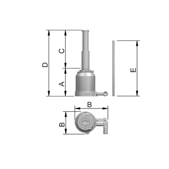 Macaco Hidráulico Garrafa 10 Toneladas 10000 MTO 10 BOVENAU-cfa32837-72cb-407e-93c4-c8344ac01346