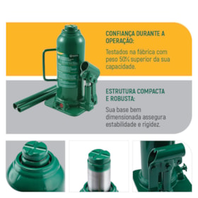 Macaco Hidráulico Garrafa 10Ton ST97805ASC SATA