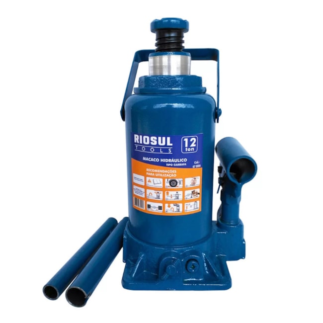 Macaco Hidráulico Garrafa 12 Toneladas 07 0006 RIOSUL-e870fa80-b6de-43bf-8d33-64226f047734