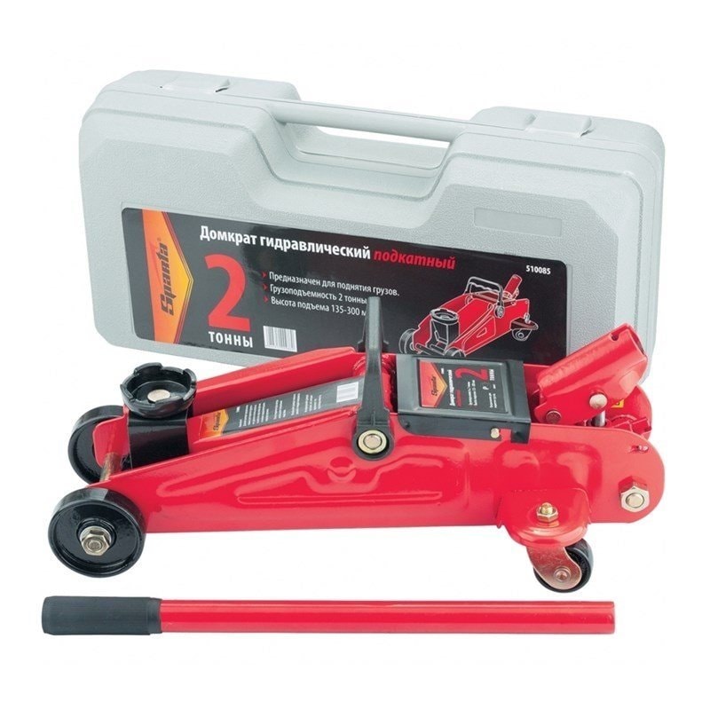 MACACO HIDRÁULICO JACARÉ 2 TONELADAS COM ESTOJO DE PLÁSTICO 510085 SPARTA