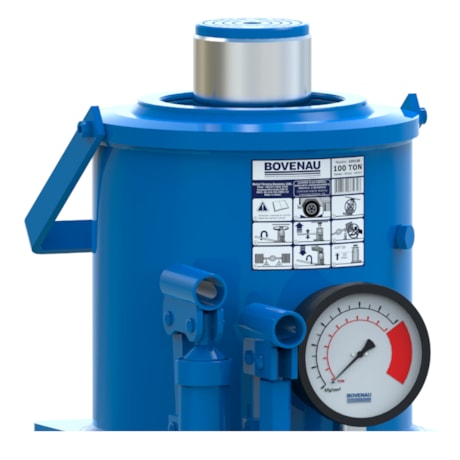 Macaco Hidráulico Tipo Garrafa 100 Toneladas Industrial c/ Manômetro MT100 BOVENAU-1730d439-7cb3-4f37-92bc-e91a1e31bbca