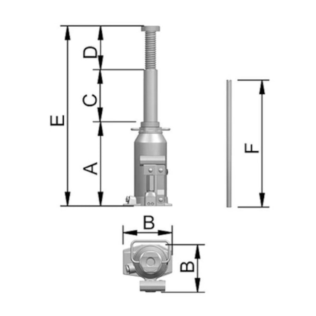 Macaco Hidráulico Tipo Garrafa 12 Toneladas 12700 CJ 12 BOVENAU-d75d451c-1c8a-4411-b452-060b7456cdf9