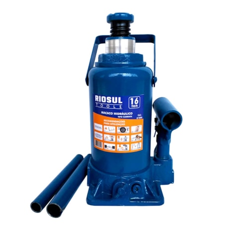 Macaco Hidráulico Tipo Garrafa 16 Toneladas 70007 RIOSUL-ba5a8525-bba8-4d3b-8612-bd3922a6bd44