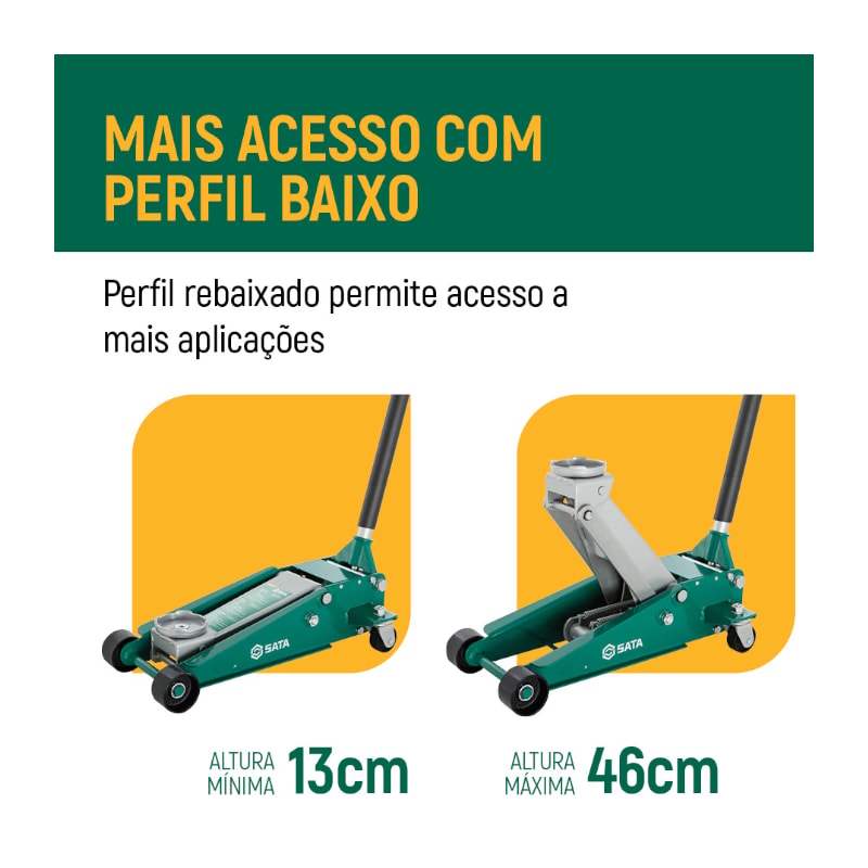 Macaco Hidráulico Tipo Jacaré 2.500 Kg ST97813SC SATA - Anhanguera