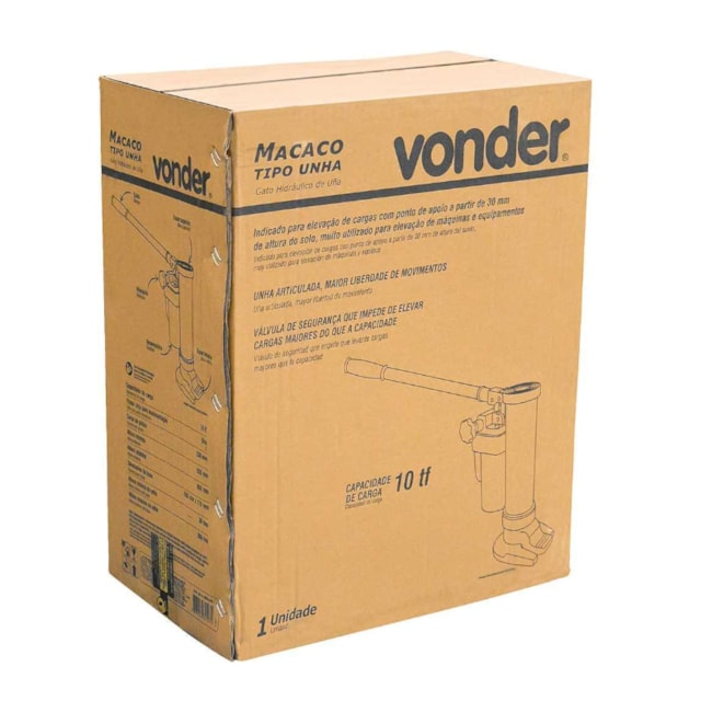 Macaco Hidráulico Unha 10 Toneladas (10 tf) 6874000010 VONDER-069b10a7-c2f6-4ca8-be4e-c355e2065b66