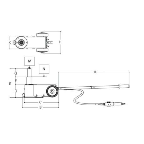 Macaco Hidropneumático 10/20 Toneladas 2 Estágios 3065/20-10T BETA-056ce48b-a7e0-4999-82bc-caca89f892f0