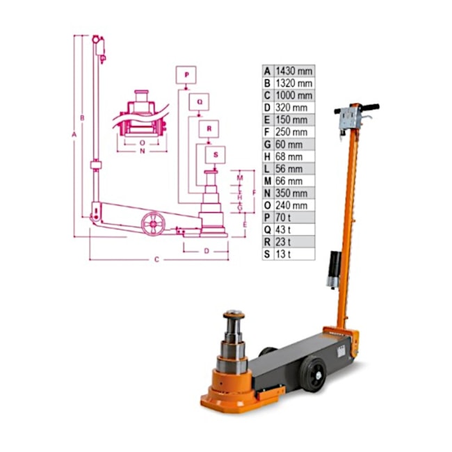 Macaco Hidropneumático 13-23-43-70 TONELADAS 4 Estágios 3067/70-13T BETA-43d221bd-fc52-41ea-8370-56c6435d56e8