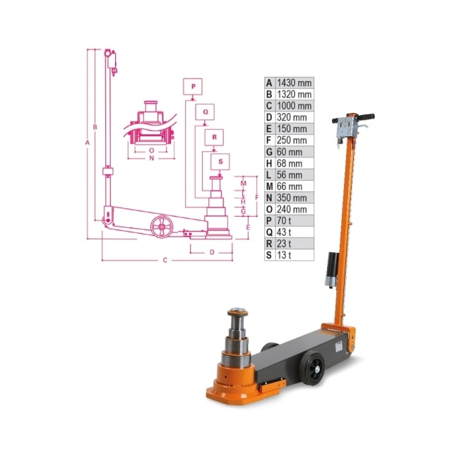 Macaco Hidropneumático 13-23-43-70 TONELADAS 4 Estágios 3067/70-13T BETA-3973b97f-a93c-44c0-91b7-7e81b95193e7