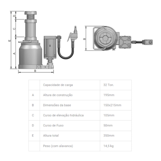 Macaco Hidropneumático 32 Toneladas Tipo Garrafa MTP 32B BOVENAU-2f571327-a26e-4550-91c7-a92947104924