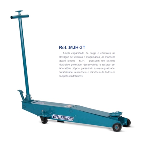 Macaco Jacaré Hidraúlico Longo 3 Toneladas com Rodas de Ferro MJH-3T MARCON-70f4b054-bde1-4102-848c-2f5322d508d0