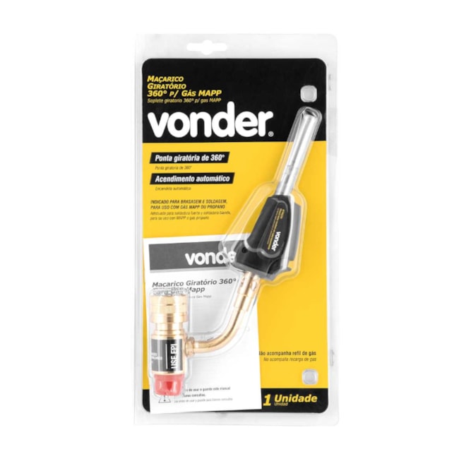 Maçarico Giratório 360° para Gás MAPP Acendimento Automático 7442400000 VONDER-e431d19f-324b-46c3-9ae8-8c2501a029ca