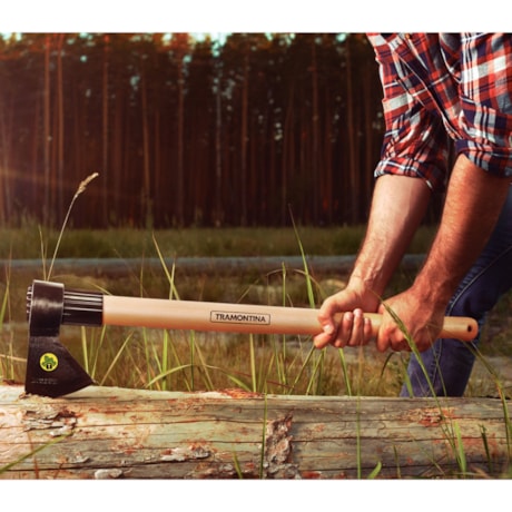 Machado Soldado com Cabeça Redonda Cabo de Madeira 90cm 77322534 TRAMONTINA-13b87c55-ebd3-4b3f-a0dd-fc6c65effa72