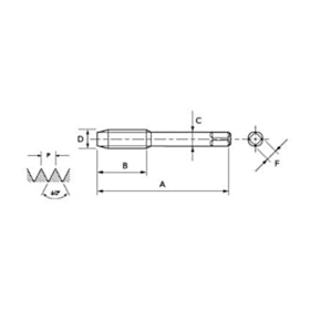 Macho Manual HSS M8 x 1,25mm Din 352 101 OSG
