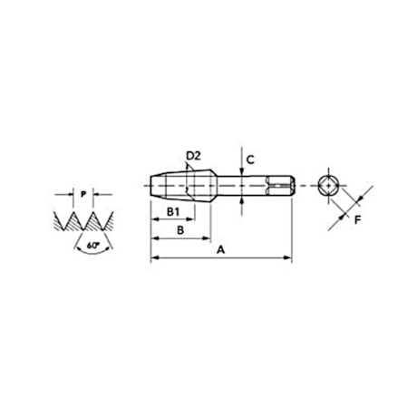 Macho Manual para Tubo HSS NPT 1/4