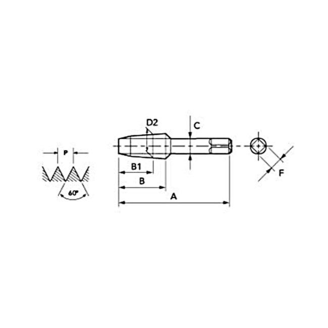 Macho Manual para Tubo HSS NPT 1/4