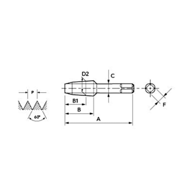 Macho Manual para Tubo HSS NPT 2