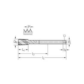 Macho Máquina Canal Helicoidal HSS-E MF20x2,00mm Din 376 M20563-M20 PROTOTYP
