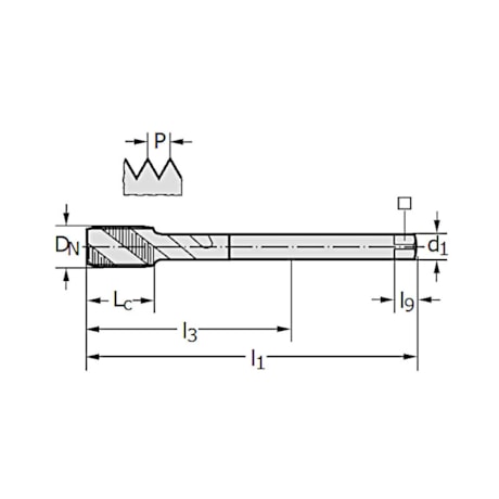 Macho Máquina Canal Helicoidal HSS-E UNC 1.1/2