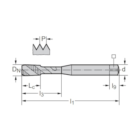 Macho Máquina Canal Helicoidal HSS-E UNC 1/4