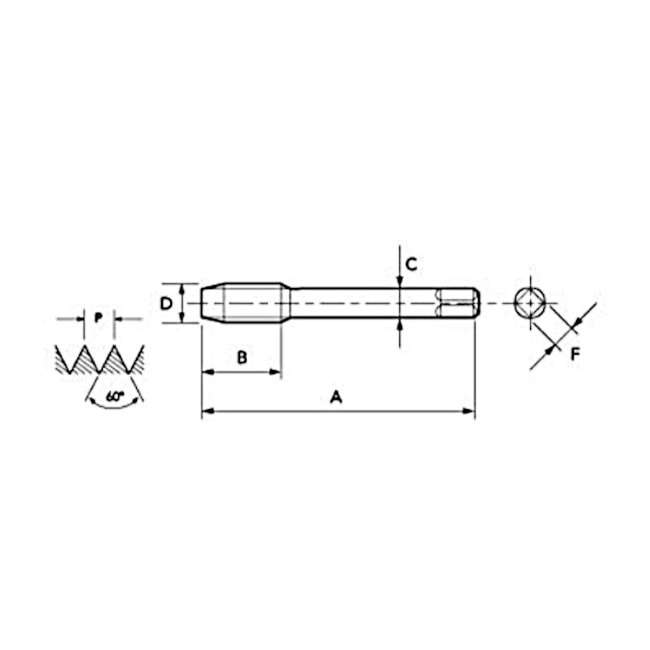 Macho Máquina Canal Helicoidal HSS-E UNF 5/8