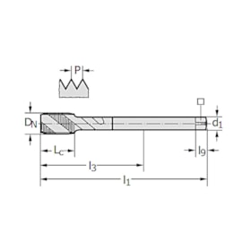 Macho Máquina Canal Helicoidal HSS-PM MF10x1,00mm Din 371 TC115-M10X1-L0-WY80FC PROTOTYP