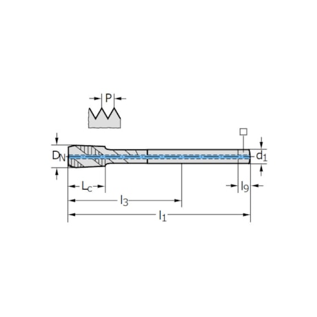 Macho Máquina Canal Helicoidal HSS-PM UNC 5/8