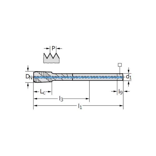 Macho Máquina Canal Helicoidal HSS-PM UNC 5/8