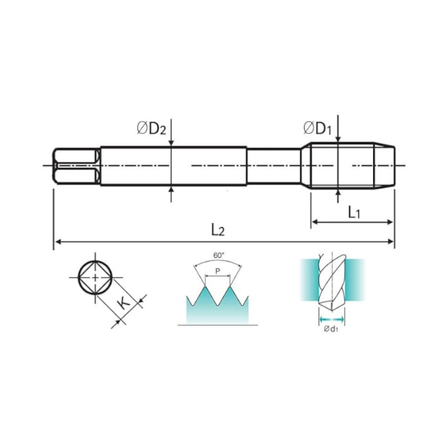 Macho Máquina Ponta Helicoidal HSS-E M3x0,50mm Din 371 TC127206 YG-1-350b7e4b-32f7-4d26-8e0b-7b086af7af87