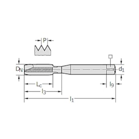 Macho Máquina Ponta Helicoidal HSS-E UNC NR 8x32FPP Din 374 M22213-UNC8 WALTER
